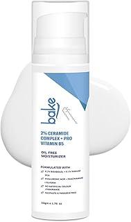 BAKE 2% Ceramide Complex Oil Free Moisturizer with Pro Vitamin B5, 0.2% Bisabolol, Niacinamide for Barrier Repair & Strengthening | Non Comedogenic, For Oily, Normal & Sensitive Skin - 50g (50 g, 2% Ceramide Moisturizer)