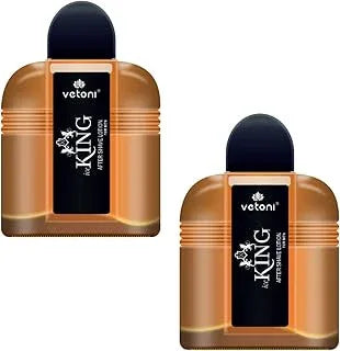 Vetoni Ice King No. 1 Shaving Lotion for Men – Moisturizing Formula for All Skin Types | Perfect After-Shave Care for a Smooth | Refreshing Finish | (100 ml),Orange Pack of 2