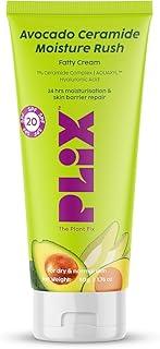 PLIX - THE PLANT FIX Plix-The Plant Fix Avocado Ceramide Moisture Rush Fatty Cream With Spf 20 | Deep Moisturization | Barrier Repair Cream | For Dry Skin, Normal Skin & Sensitive Skin | 50G