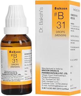 Dr. Bakshi's BAKSON'S HOMOEOPATHY # B 31 Mensin Drops (30 ml)