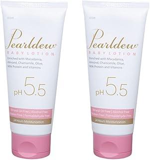 Pearldew Baby Lotion (100 ml- Pack Of 2) With Aloe Vera, Calendula, Coco Butter, Grapeseed Oil, Macadamia, Olive Oil, Chamomile, Passion Fruit Oil & Almond Oil | Paraben Free |( 100 ml - Pack Of 2)