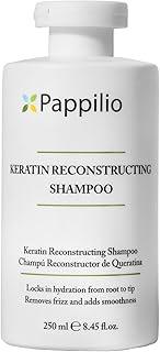 Pappilio Keratin Reconstructing Shampoo -250 ml | Sulfate-Free Salon Shampoo for Damaged & Frizzy Hair | Botanical-Infused | Keratin Repair for Indian Hair & Hard Water