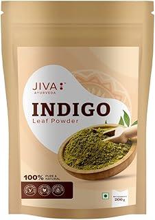 Jiva Indigo Leaf Powder For Hair - 200g (Pack of 1) | Pure & Natural Hair Color | Chemical-Free, Ammonia-Free & Organic | Herbal Hair Dye for Men & Women