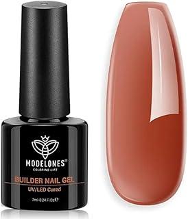 Modelones Builder Nail Gel, 8-in-1 Gel Builder 7ml from BELLE GAGA for Nails, Hard Gel Builder Nail Strengthener Extension Gel Nail Polish Rhinestone False Nail Tips Glue Gel in a Bottle, Gifts for Women (033)