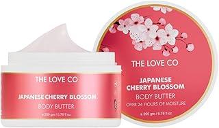 THE LOVE CO. Body Butter - 48-Hour Intense Hydration with Pure Shea Butter - Winter Deep Moisturizing Cream for Women - 200gm (200gm, Japanese Cherry Blossom)