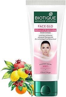 Biotique Face Glo Advance Brightening Fruit Cream | Visibly Flawless Skin | Lightens Skin Tone | 100% Botanical Extracts | Suitable for All Skin Types | 50g