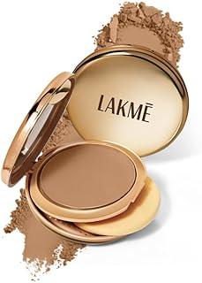 Lakme Unreal Dual Cover Pressed Powder, 2 In 1 Compact + Foundation, Non Cakey Coverage, Lightweight & Long Lasting Compact, 34 Almond,9g