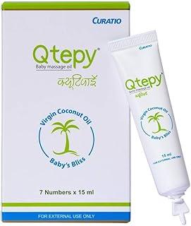 Qtepy Baby Massage Oil, Pack of 7 Numbers x 15 ml