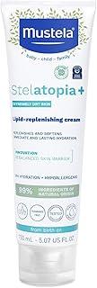Mustela Stelatopia+ - Lipid-Replenishing Cream - Moisturizer for Eczema-Prone Skin - With Natural Sunflower Oil and Prebiotic - For Babies, Kids & Adults - Fragrance Free - 150ml