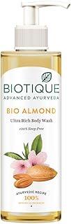 Biotique Almond Oil Ultra Rich Body Wash| Maintains Skin’s Natural pH |100% Botanical Extracts| Soap-Free Body Wash Suitable for All Skin Types | 200mL