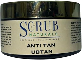Scrub Naturals Anti Tan Ubtan | Natural Skin Brightening and Rejuvenating Formula l with Turmeric and Sandalwood l Tan Removal & Radiant Complexion | 50 gms