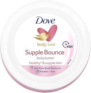 Dove Body Love Supple Bounce Body Butter Paraben Free, 48Hrs Moisturisation with Plant based Moisturiser Supple and Healthy Skin 245g