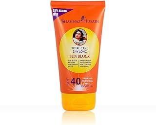 Shahnaz Husain Sun Block | SPF40 | UVA & UVB Protection| Anti-Tan | Non Greasy | Matte | Water Proof | 100g