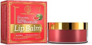 Khadi Natural Watermelon Lip Balm with Beeswax & Shea Butter | Moisturizes, Nourishes Dry Lips | Unisex | 5g