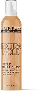Hair Pure Extra Hold Hair Mousse Long Lasting Hold with Pro-v B5 Hair Volumizer with Shine Hair Styling Mousse 300ml