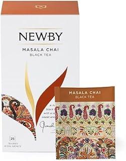 Newby Masala Chai | 25 Tea Bags | Black Tea Enriched With Cardamom, Cinnamon, Black Pepper, Clove, Ginger, Aniseed | 50 gms