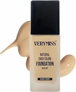 VERYMISS Daily Glow Liquid Foundation 30Ml I 01 Ivory I Smooth Application I Full Coverage Blendable I Normal To Oily Skin I Vegan I Best Foundation For Women,Natural,1 Count