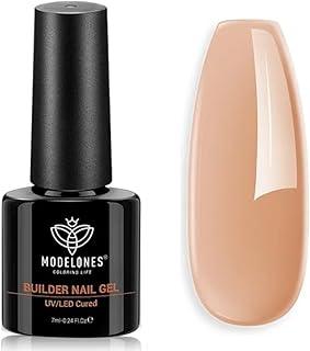 Modelones Builder Nail Gel, 8-in-1 Gel Builder 7ml from BELLE GAGA™ for Nails, Hard Gel Builder Nail Strengthener Extension Gel Nail Polish Rhinestone False Nail Tips Glue Gel in a Bottle, Gifts for Women (023)