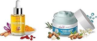 Iba Ubtan Face Serum, 30ml with Turmeric, Saffron & Rosewater for Skin Brightening Advanced Activs Hydra Burst Water Cream, 50g With Hyaluronic Acid For Hydrates & Plumps Skin
