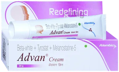 Advan Skin Lightening & Brightening Cream tube of 20 gm cream