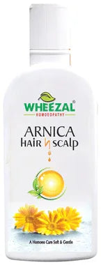 Wheezal Arnica Hair N Scalp Treatment Shampoo bottle of 50 ml liquid