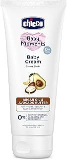 Chicco Baby Moments Baby Cream for Babies with Argan Oil & Avocado Butter, 50g| Natural Ingredients for Hydrated Skin | Dermatologically Tested | Phenoxyethanol, Parabens & Lauryl sulphates free