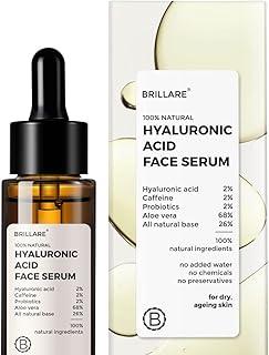 Brillare 2% Hyaluronic Acid Serum, Anti-ageing & Fine Lines, Intense Hydration, 100% Natural Face Serum, Long Lasting Hydration with Rich Nourishment, 30ml