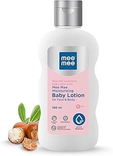 Mee Mee Moisturizing Baby Lotion for Face & Body, Shea, Cocoa Butter & Almond Oil, 24 Hrs Moisturization (180ML)