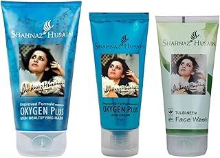 Shahnaz Husain Oxygen Plus Kit (Mask - 150GM and Cream - 50GM) (Pack of 2) and Tulsi Neem Face Wash - 50GM