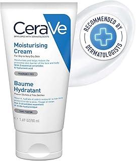 CeraVe Moisturizing Cream For Dry To Very Dry Skin (50ml) - Formulated with 3 Essential Ceramides And Hyaluronic Acid | Non-Comedogenic Moisturizer For Face and Body