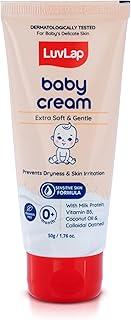 LuvLap Baby Cream -50g, Face & Body Moisturizing Cream with Shea Butter & Colloidal Oatmeal, Protection for Dry, Itchy, Sensitive Skin for Face & Body, 24-Hour Moisturization, Dermatologically Tested