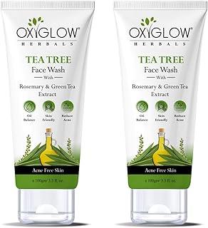 OxyGlow Herbals Teatree Face Wash with Tea Tree Oil & Cinnamon | Anti Acne | Oil Control | For Oily Skin 100g(Pack of 2)
