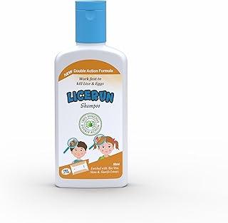 LICERUN Herbal Lice Shampoo with Free Lice Comb | Kills Lice, Eggs & Nits | Single Wash Treatment, Safe for Kids | 100% Natural Actives - Aloe vera, Neem, Camphor & Sharifa Extracts | Paraben & Sulphate Free (50ML)