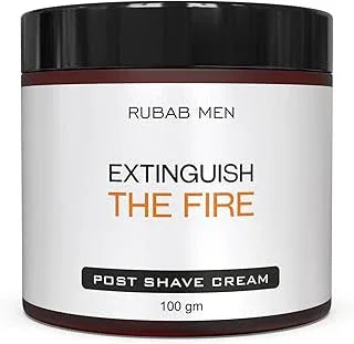 RUBAB MEN Extinguish the Fire After Shave Lotion for Men - Post Shave Cream Balm | Extra Moisturizing, Soothing & Refreshing | Paraben, SLES & Alcohol Free (100g)