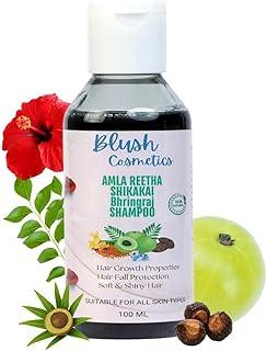 BLUSH COSMETICS Herbals Shreekesha Amla Reetha Shikakai Shampoo For Thick & Strong Hair, Damage Control, Hair Growth & Hair Fall | For Women & Men| 100ML