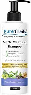 PureTrails Gentle Cleansing Shampoo, Anti-Dandruff, Anti Hairfall, with Tea Tree, Aloe Vera, Rosemary, Amla, Neem, Wheatgerm Oil, Jojoba Oil, 200ml