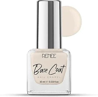 RENEE Base Coat Glossy Finish Nail Enamel, Quick Drying, Long Lasting, Chip Resisting Formula with Full Coverage, One Stroke Application, Translucent Layer, 10 Ml