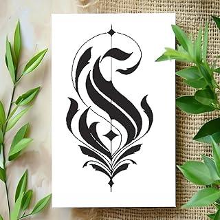 Komstec S Name Letter Alphabet Tattoo Temporary Tattoo Sticker For Male And Female Tattoo Sticker