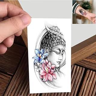 VANVATI Lord Buddha With Flower Temporary Tattoo Sticker For Male And Female Tattoo Sticker