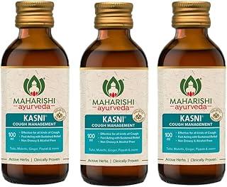 Maharishi Ayurveda Kasni Cough Syrup with Kanth Sudha | Ayurvedic Cough Syrup | Hot Sip Cough Relief Products for Kids Dry Cough Chronic Cough | Non-Drowsy | Non- Habit Forming| Non-alcoholic | 100 ml | Pack of 3