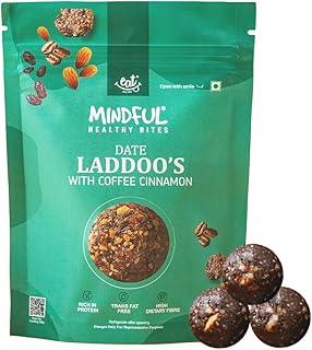 Eat Anytime Sugar Free Dates Laddoo's with Coffee Cinnamon Flavour - Super Saver Pack of 20 | Replacement of Energy & Protein Bars | Powerhouse of Protein & Fibre | Zero Trans Fat & Zero Cholesterol - 100gmx2