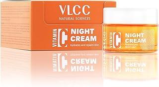 VLCC Vitamin C Night Cream - 50g | Reduce Fine Lines, and Wrinkles | Hydrates & Repairs Skin | With 15% Vitamin C, Vitamin E, Hyaluronic Acid, and Rosehip Seed Oil.