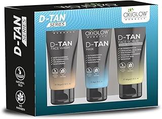 OxyGlow Herbals D-TAN Combo Pack, Face Wash, Scrub,& Mask| Removes Tan & Dirt| Brightening & Glowing|Fight Pigmentation|Brighter Skin|Smoother|Skin Hydration|All Skin Type 250g