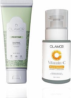 Pristine Face wash | 100 ML + Vitamin C Face serum| 30 ML - Combo pack Cleanse, Brighten, and Revitalize Your Skin with a Refreshing Cleanser and Powerful Vitamin C Serum for Glowing, Youthful-Looking Skin