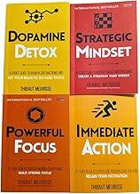Personal Development Book Set by Thibaut Meurisse, 4 Books Collection - Dopamine Detox, Strategic Mindset, Powerful Focus, Immediate Action