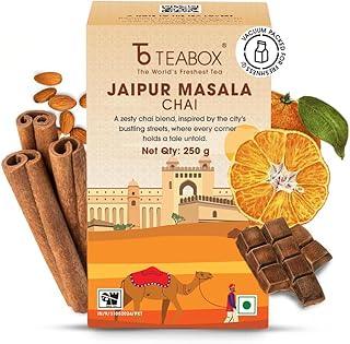Teabox Jaipur Masala Chai 250 Grams | Inspired by the opulent palaces of Jaipur, a chai blend made with real spices | Blended With Cinnamon,Almond & Natural Orange