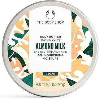 The Body Shop Almond Milk and Honey Soothing and Restoring Body Butter, 200 Ml - For Dry, Sensitive Skin | 96 Hr Moisture | Vegan