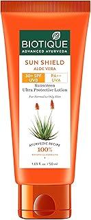 Biotique Sun Shield Aloe Vera 30+ SPF Sunscreen Ultra Soothing Lotion, 50ml