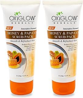 OxyGlow Herbals Honey & Papaya Enzymes Scrub Pack 100 Gm (Pack of 2)