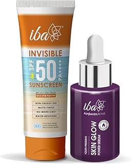 Iba Summer Special Skin Care Combo Vitamin C Serum 30ml + Matte Finish Sunscreen 100g | For Radiant Skin with Brighten Skin Tones and Sun Spots | Halal Certified & Vegan